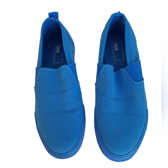 ASOS Men's Blue  Slip On Canvas  Size 8* - Picture 1 of 9
